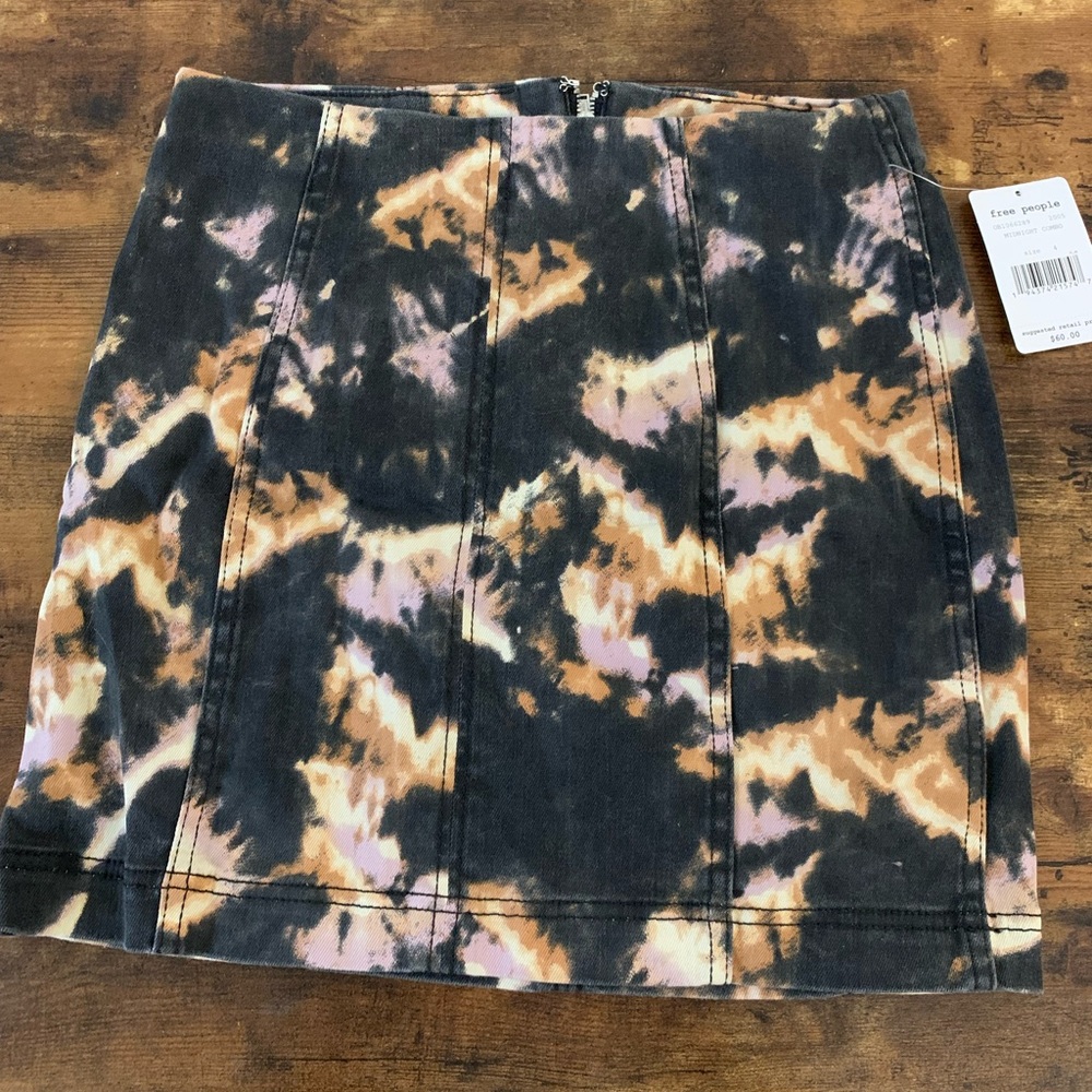 Free people mini denim pencil skirt